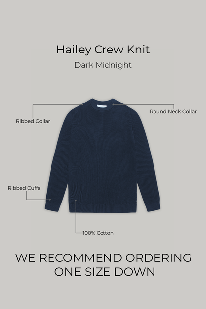 J Hailey Crew Knit - Dark Midnight