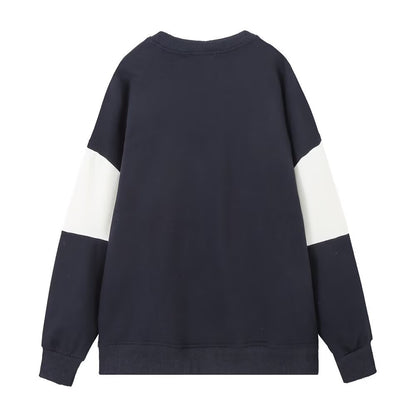 Simple and versatile text embroidered hoodie