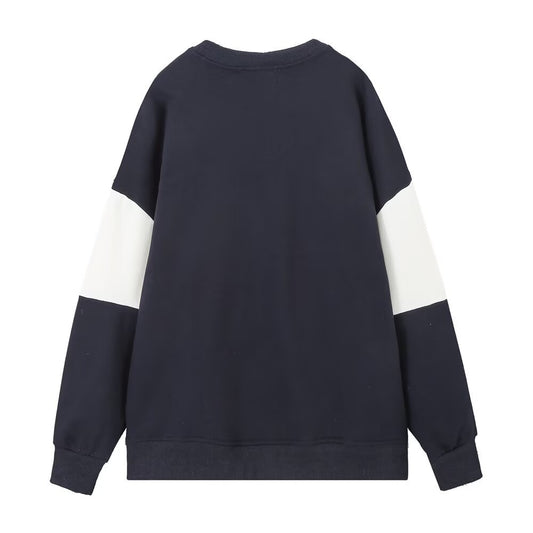 Simple and versatile text embroidered hoodie