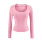 Women's U-Neck Long Sleeve T-Shirt