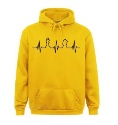 Chess Heartbeat 3D Digital Printed Long Sleeve Hoodie