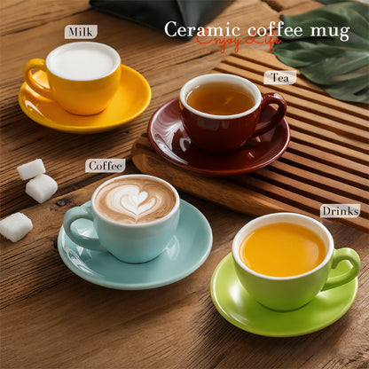 Nordic Minimalist Ceramic Coffee Cup Set – 300ml