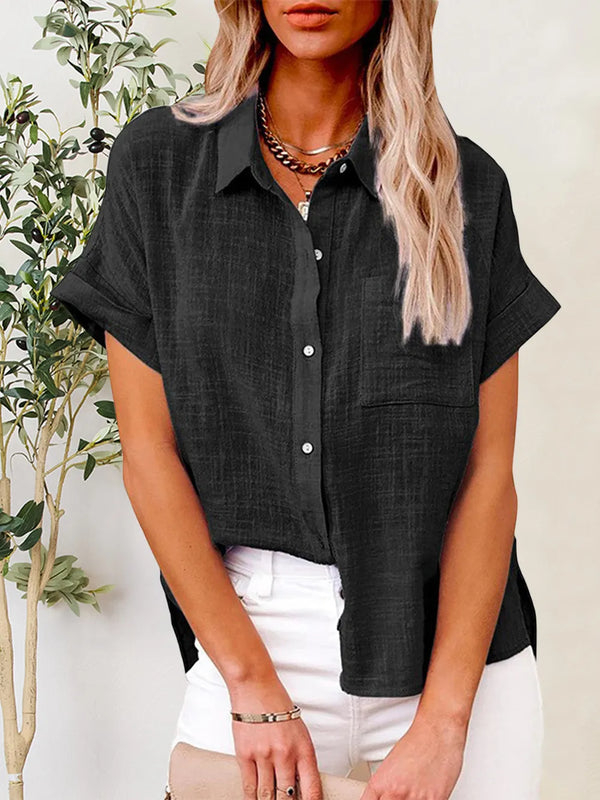 Chemise boutonnée à manches courtes