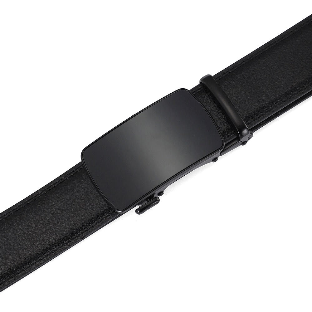 Men's high-end automatic buckle two-layer cowhide belt