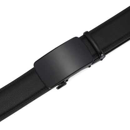 Men's high-end automatic buckle two-layer cowhide belt