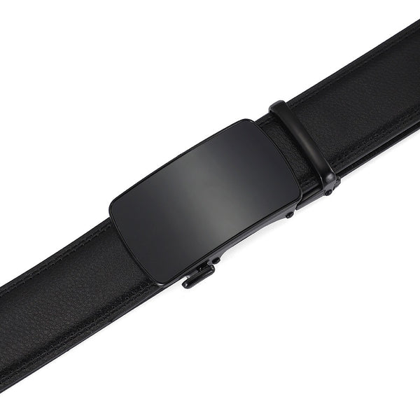 Men's high-end automatic buckle two-layer cowhide belt