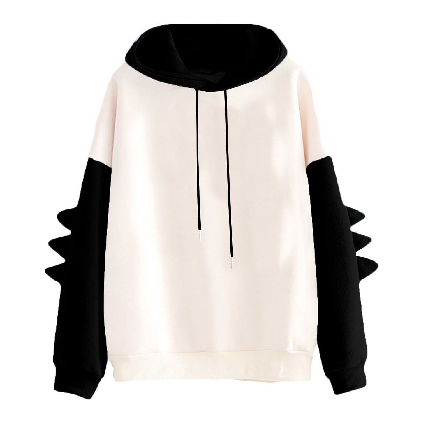 Cartoon dinosaur contrasting Korean version hoodies