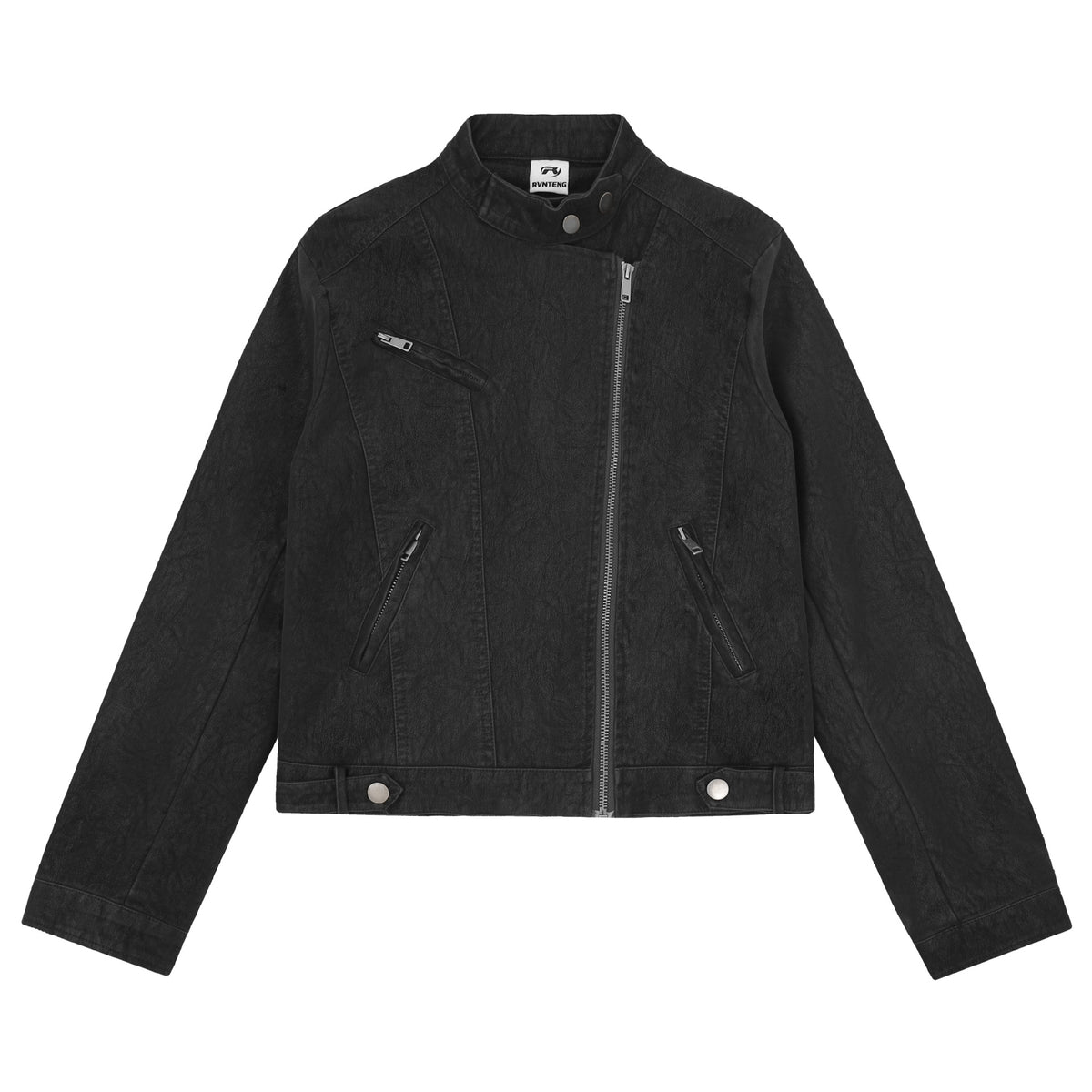 Women's cropped moto jacket - view 2