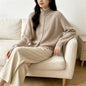 Solid color stand up collar sweater