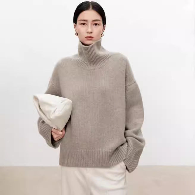 Women's High Neck Cashmere Sweater