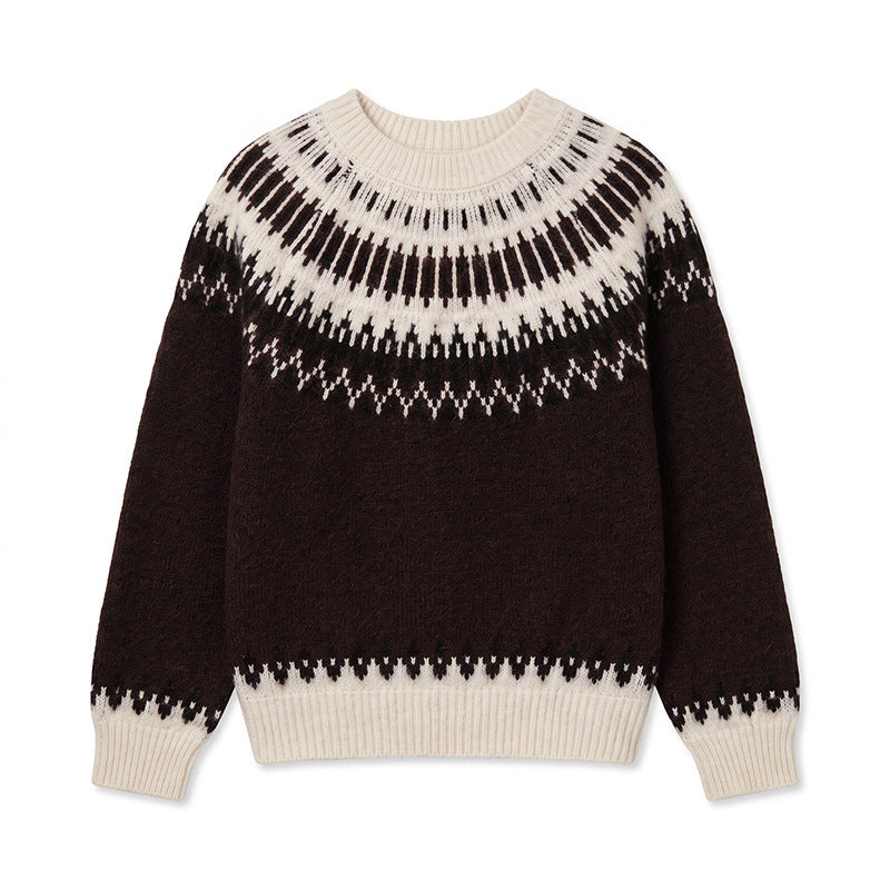 Round neck loose sweater