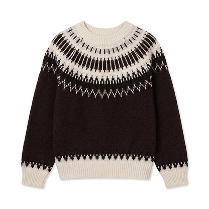Round neck loose sweater