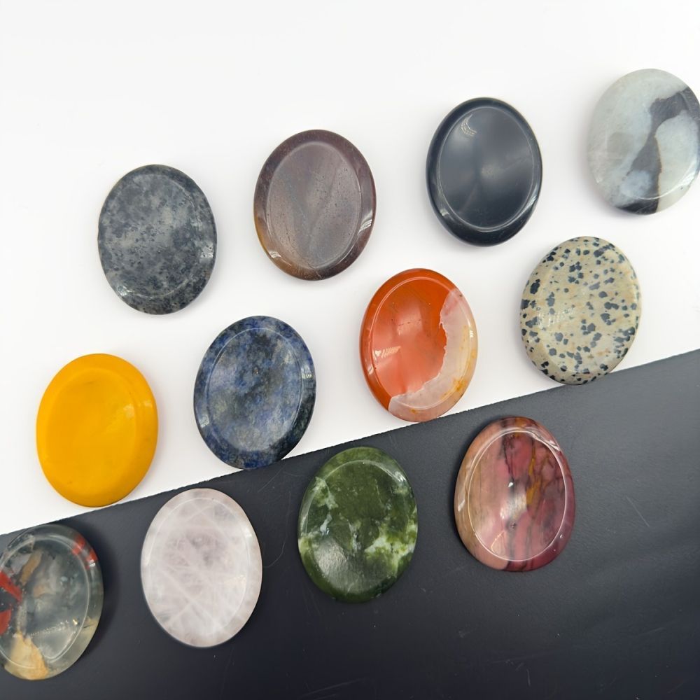 Thumb Worry Stones - Quartz Healing Crystal