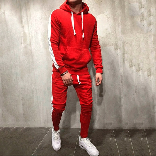 Men Tracksuit Hooded Sweatshirt set
