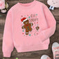 Kids Christmas Gingerbread Graphic Crew Neck Sweatshirts