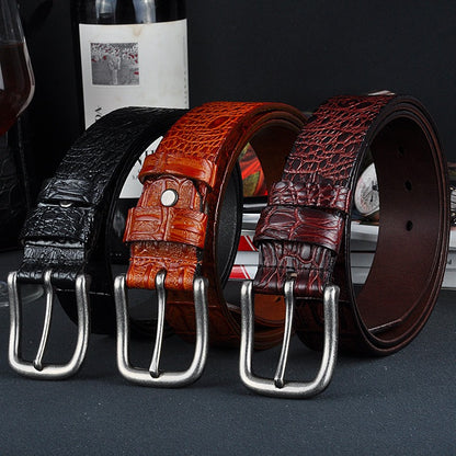 Men's Genuine Leather Crocodile Pattern Belts