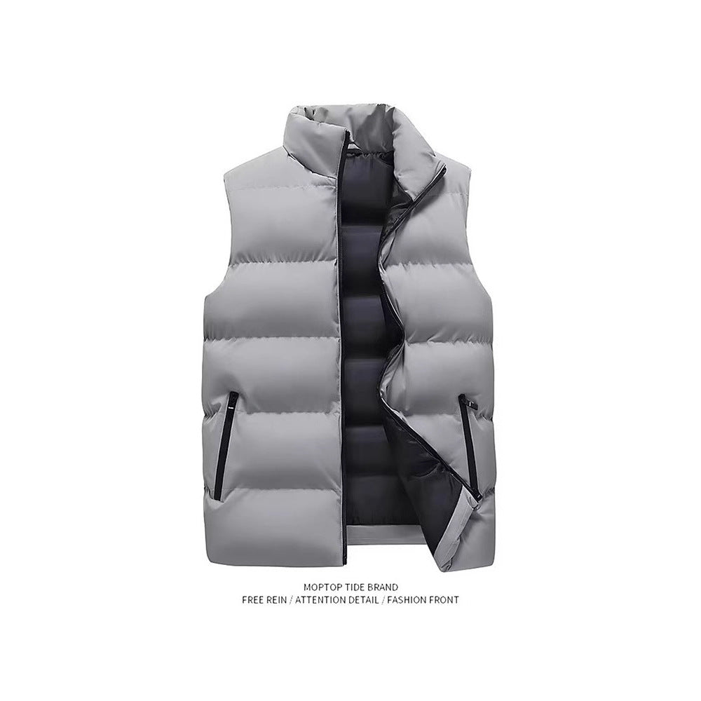 Casual Loose Warm Men's Vest with Fleece Lining