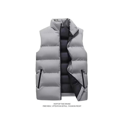 Casual Loose Warm Men's Vest with Fleece Lining