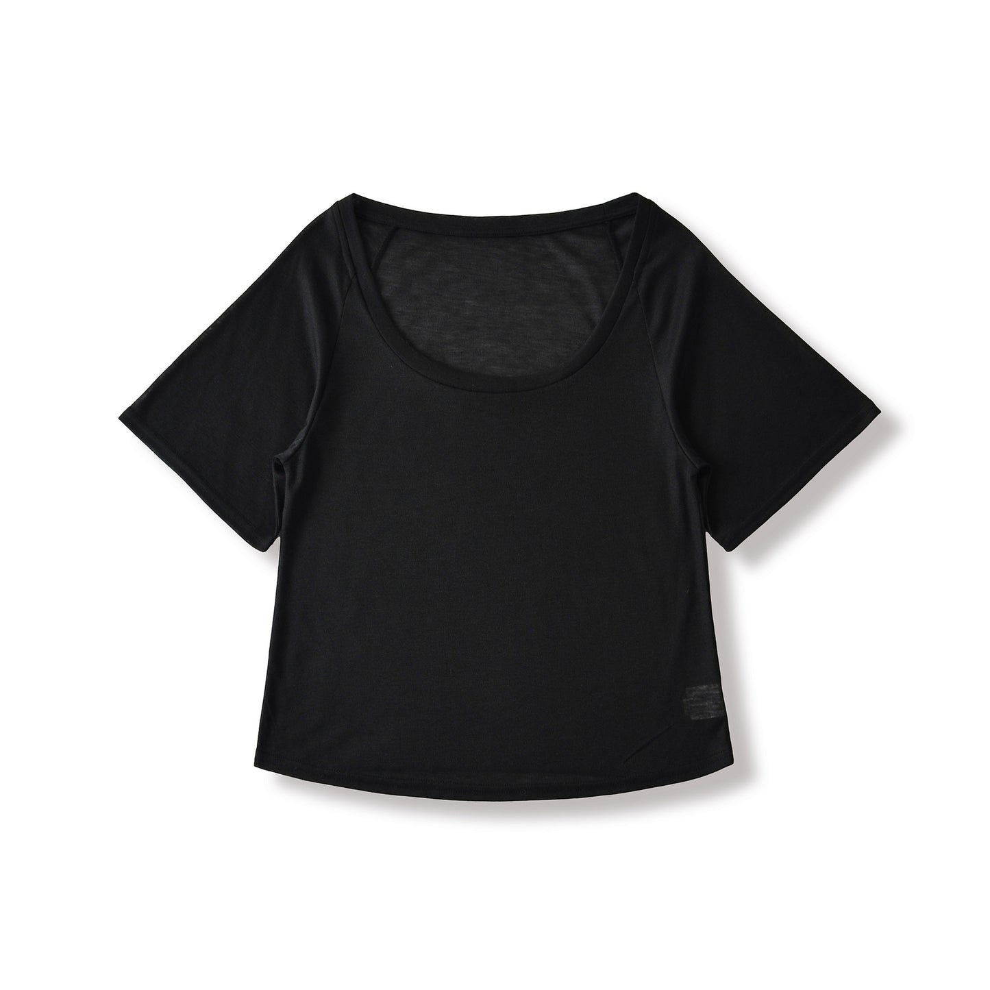 U-neck Mid-sleeve Loose T-shirt