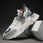 Baskets Homme Grandes Nouvelles Décontractées Respirantes à Semelle Épaisse Tendance Chaussures Papa Légères Chaussures de Course en Tissu Volant