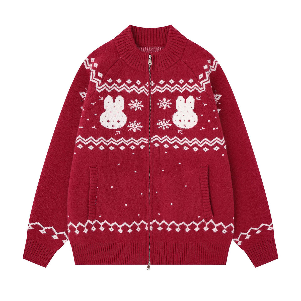 Rabbit Snowflake Knit Cardigan
