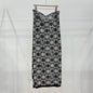 Cashmere wool double-sided jacquard knitted scarf - view 2