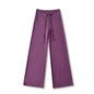 Solid color loose wide leg hanging drawstring straight leg pants