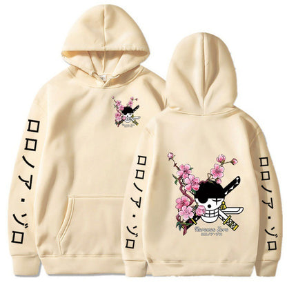 Pirate King Solon's new anime plush men's and women's hoodies cross-border hoodie anime hoodie