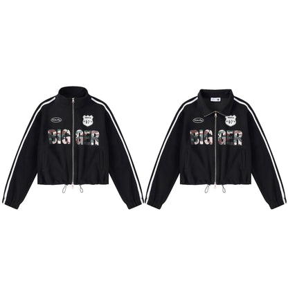 Stand Collar Loose Fit Jacket