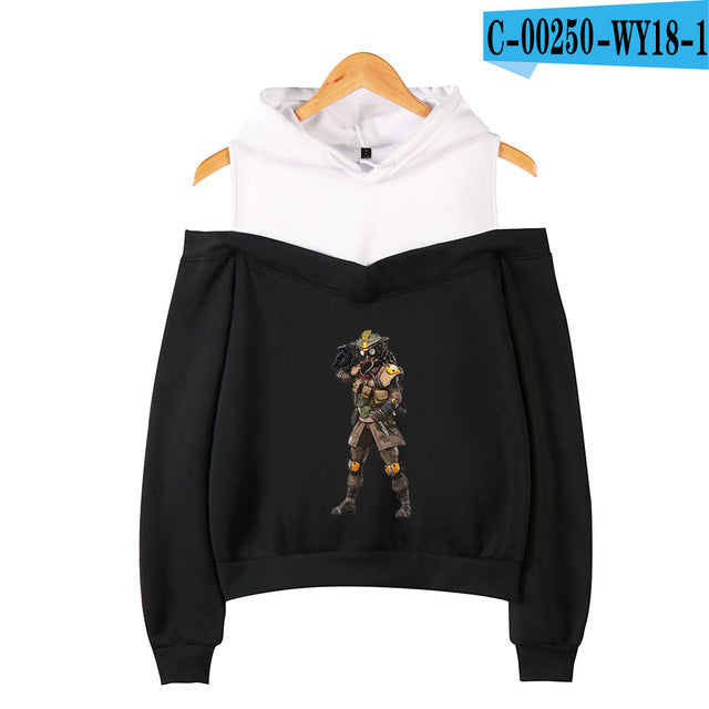 Apex Legends Print Hoodies Sweatshirts Women Sleeve Off-Shoulder Exclusive