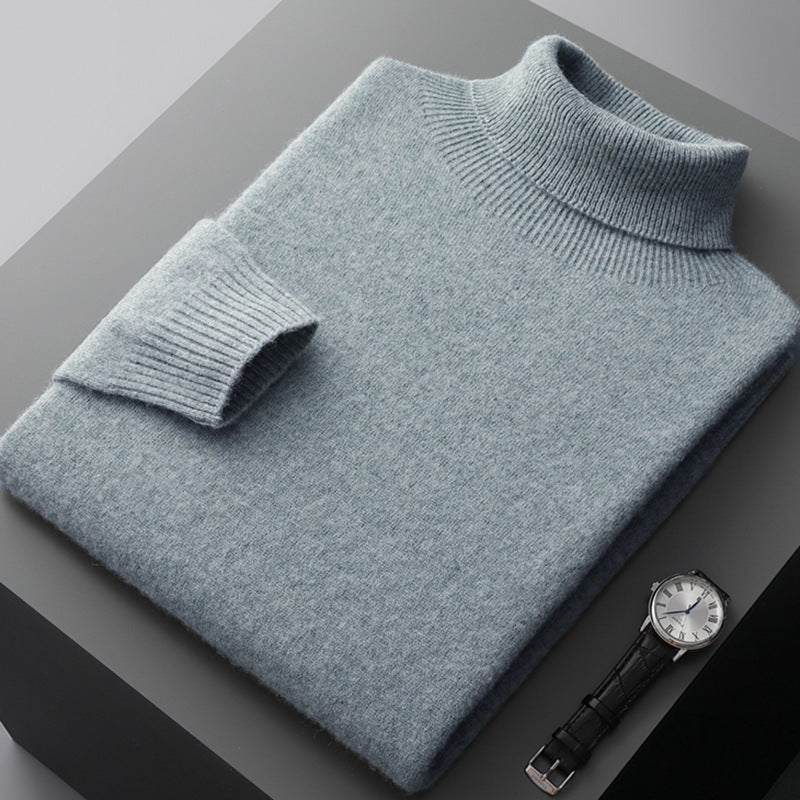 Pull homme à col montant