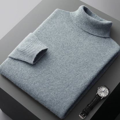 Pull homme à col montant