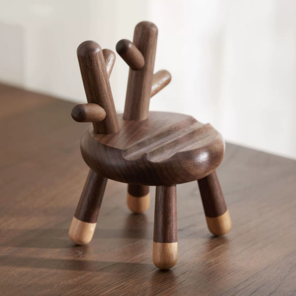 Wooden Deer Antler Phone Holder