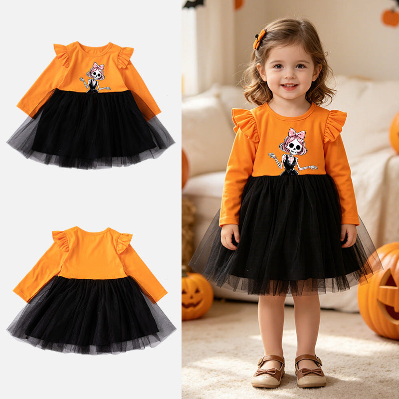 Girls' Halloween Princess Party Dress