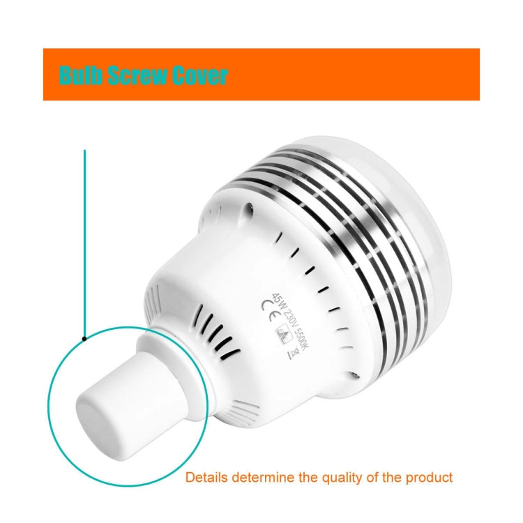 MANTOO PGL45 45W 230V 5500K 5460LM LED Light Bulb for Photography Lighting