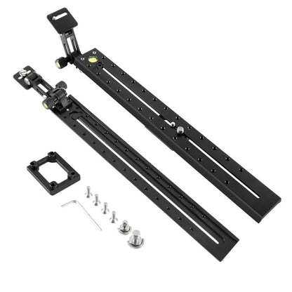 BEXIN VR-380 Plaque de serrage rapide étendue de 380 mm en alliage d'aluminium pour Manfrotto / Sachtler (Noir)