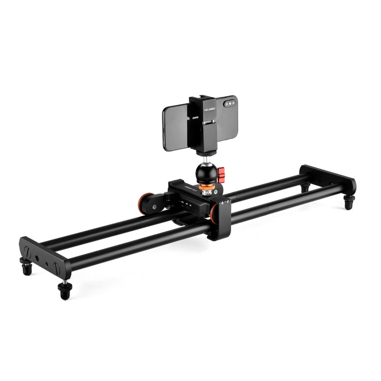 Rail de glissière YELANGU L60E 60cm + Dolly vidéo 3 roues L4 avec pince de téléphone et rotule