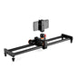 Rail de glissière YELANGU L60E 60cm + Dolly vidéo 3 roues L4 avec pince de téléphone et rotule