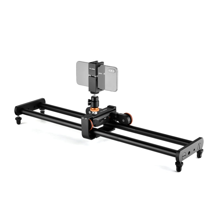 Rail de glissière YELANGU L60E 60cm + Dolly vidéo 3 roues L4 avec pince de téléphone et rotule