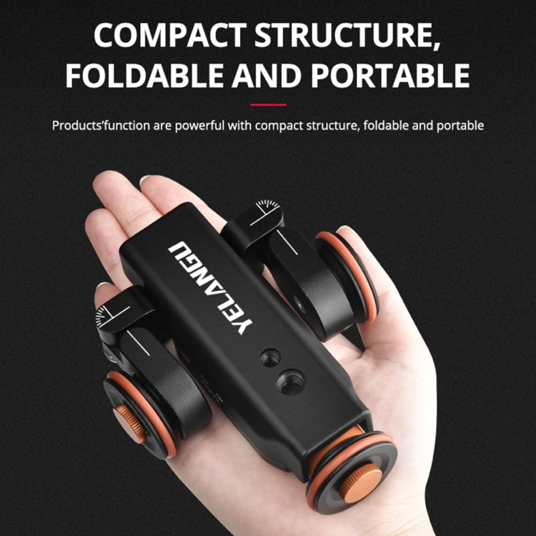 YELANGU L4X Camera Wheel Dolly + PC141 Phone Clamp with Remote, Load: 3kg