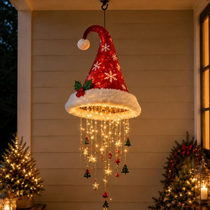 Lighted Santa Hat Hanging Chandelier