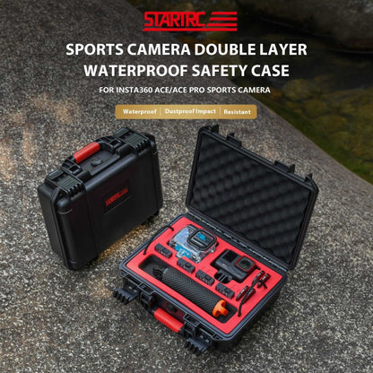 For Insta360 Ace / Ace Pro STARTRC Waterproof Dual-layer Suitcase Storage Box (Black)