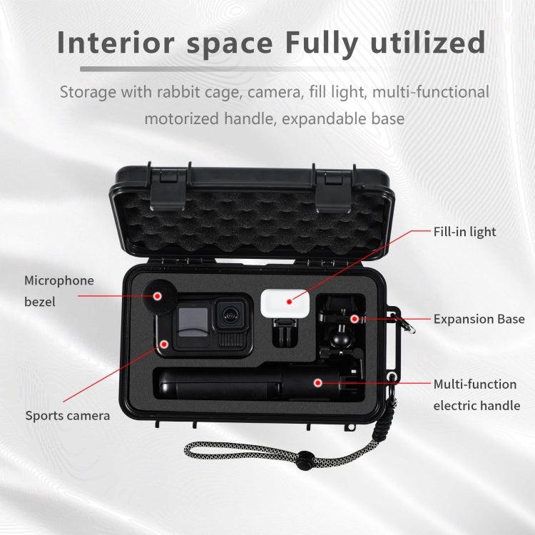 For GoPro HERO STARTRC Waterproof ABS Suitcase Shoulder Storage Box (Black)