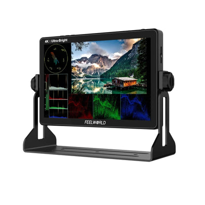 FEELWORLD LUT11H 10.1 Inch Ultra Bright 2000nit DSLR Camera Field Monitor Touch Screen 4K HDMI F970 External Power and Install Kit (AU Plug)