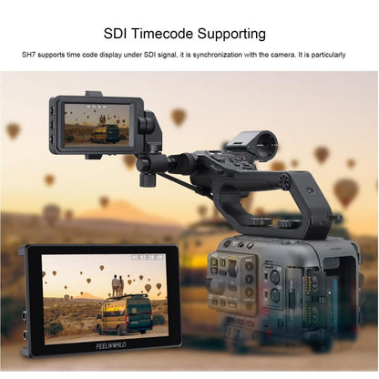 FEELWORLD SH7 7-inch Ultra Bright 2200nit On-camera Monitor SDI HDMI Cross Conversion (Black)