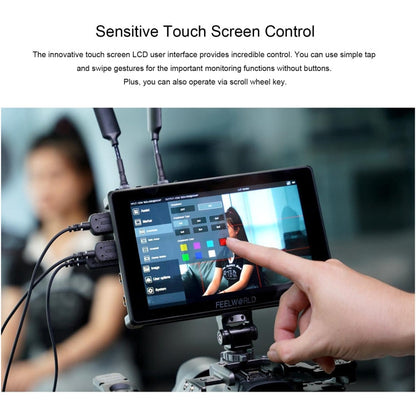 FEELWORLD SH7 7-inch Ultra Bright 2200nit On-camera Monitor SDI HDMI Cross Conversion (Black)