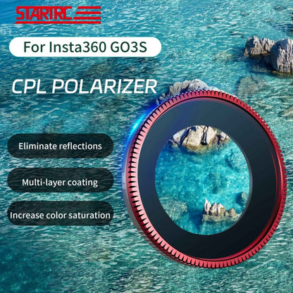 For Insta360 GO 3S STARTRC CPL Camera Lens Filter (Black Red)