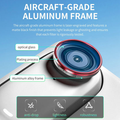 For Insta360 GO 3S STARTRC CPL Camera Lens Filter (Black Red)