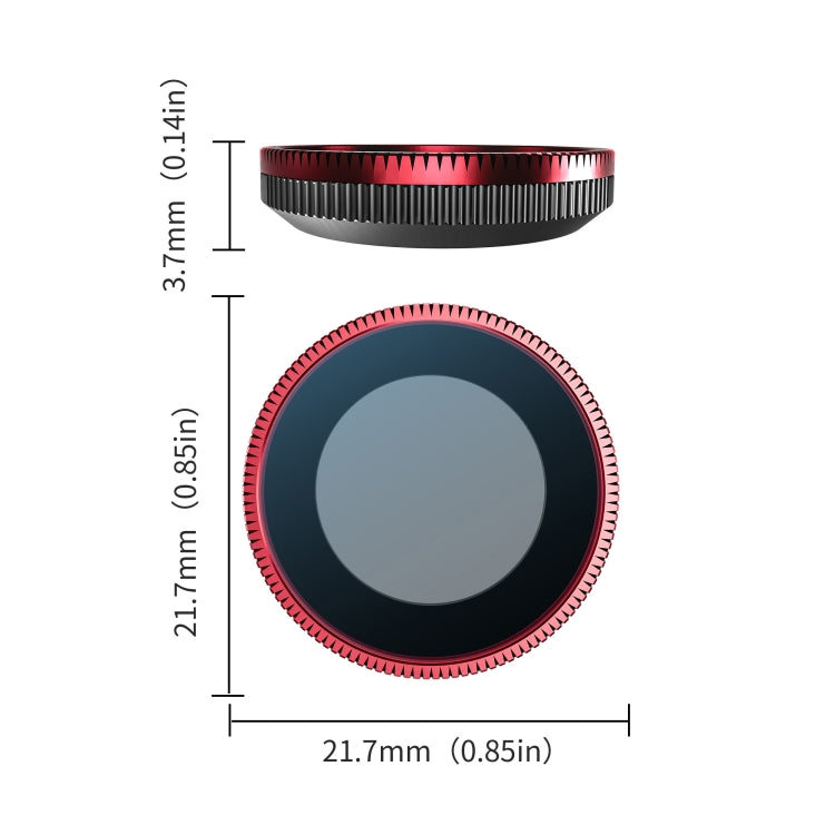 For Insta360 GO 3S STARTRC MCUV Camera Lens Filter (Black Red)