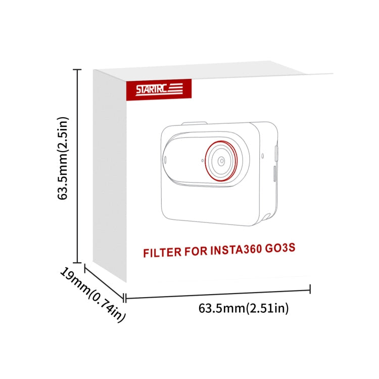 For Insta360 GO 3S STARTRC MCUV Camera Lens Filter (Black Red)